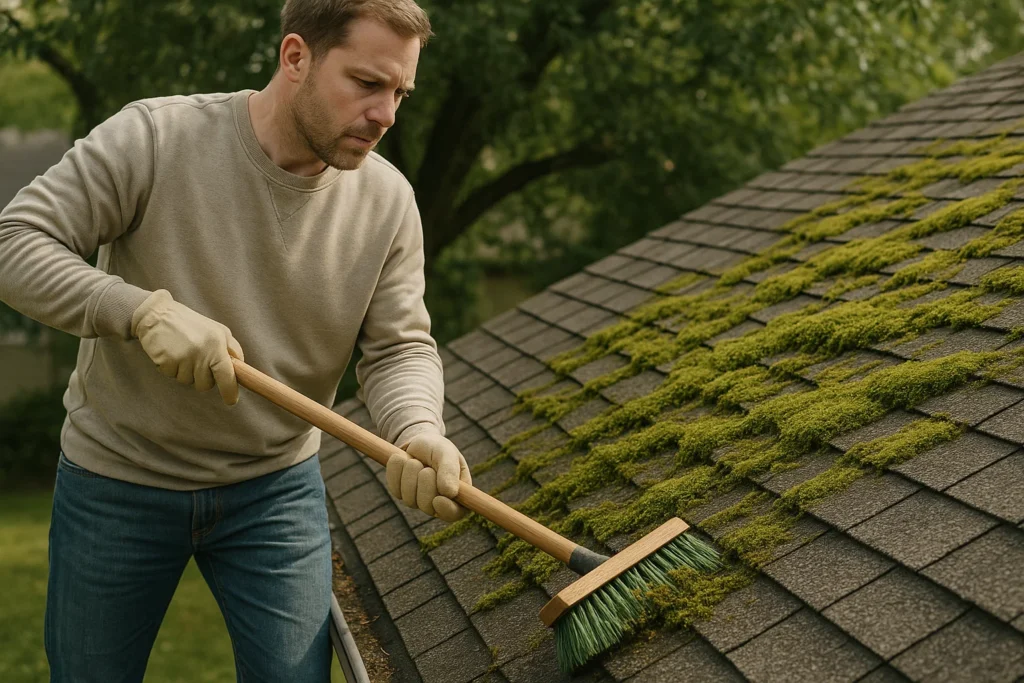 How to Remove Moss from Roof Shingles